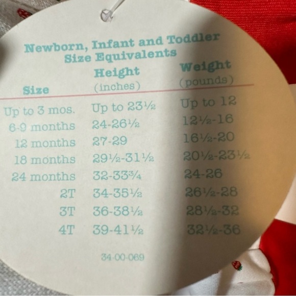 Vtg 90s Toddletime Sweatsuit Top Pant Sweet Strawberry Print - Picture 9 of 9